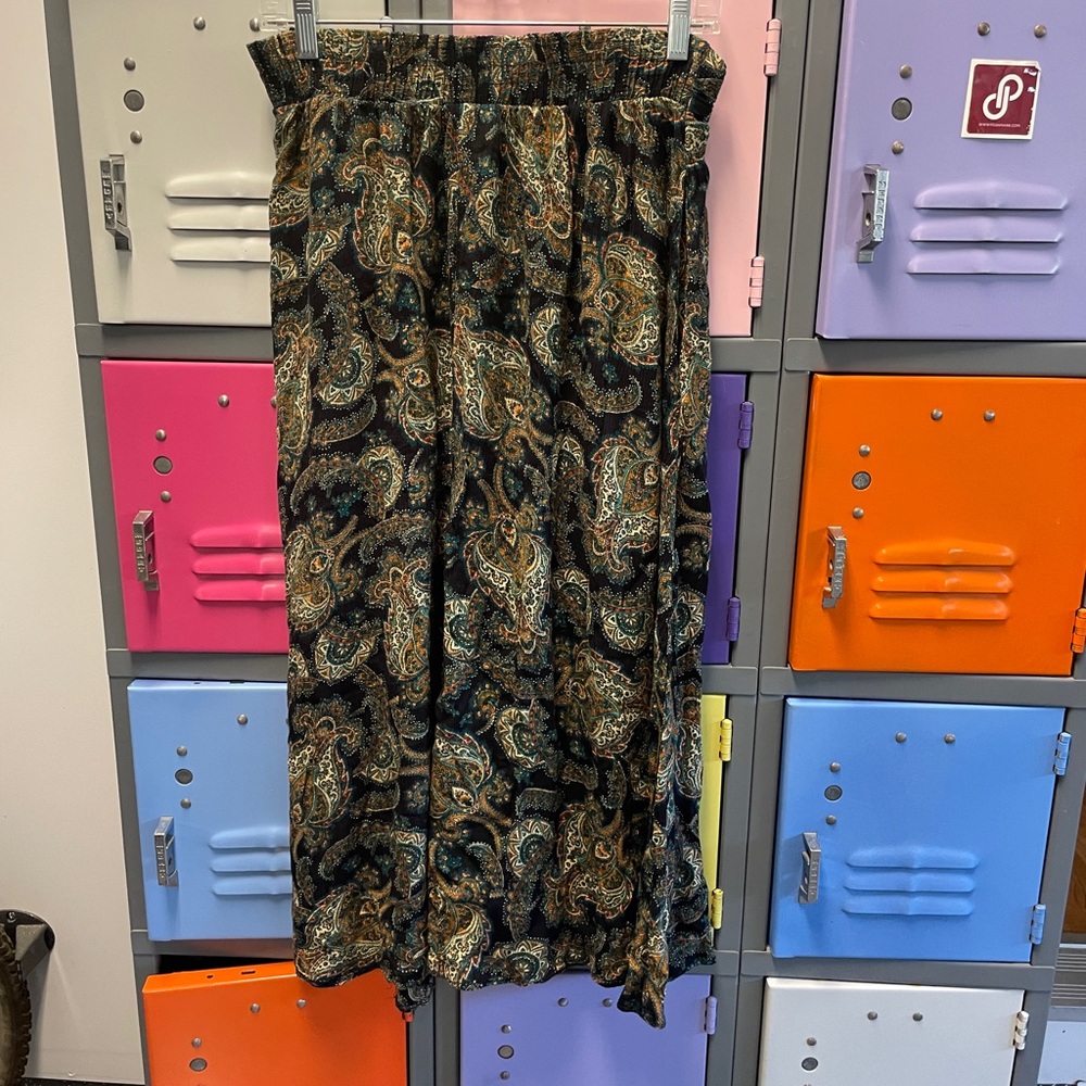 Vintage Michelle Stuart Elegant Paisley Midi Skirt